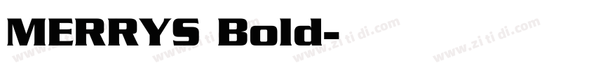 MERRYS Bold字体转换